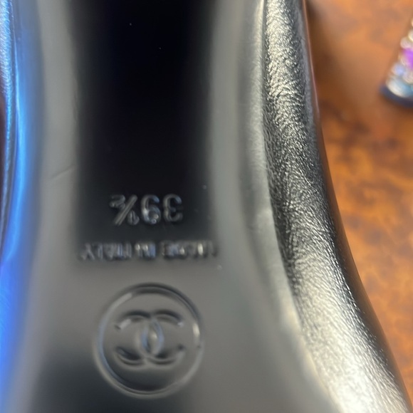 Chanel Mary Janes leather and metal heel with ribbon 39.5IT - Picture 8 of 12